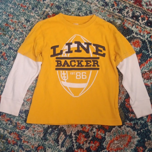 Gymboree Junior Linebacker Navy Football Player Rugby Shirt